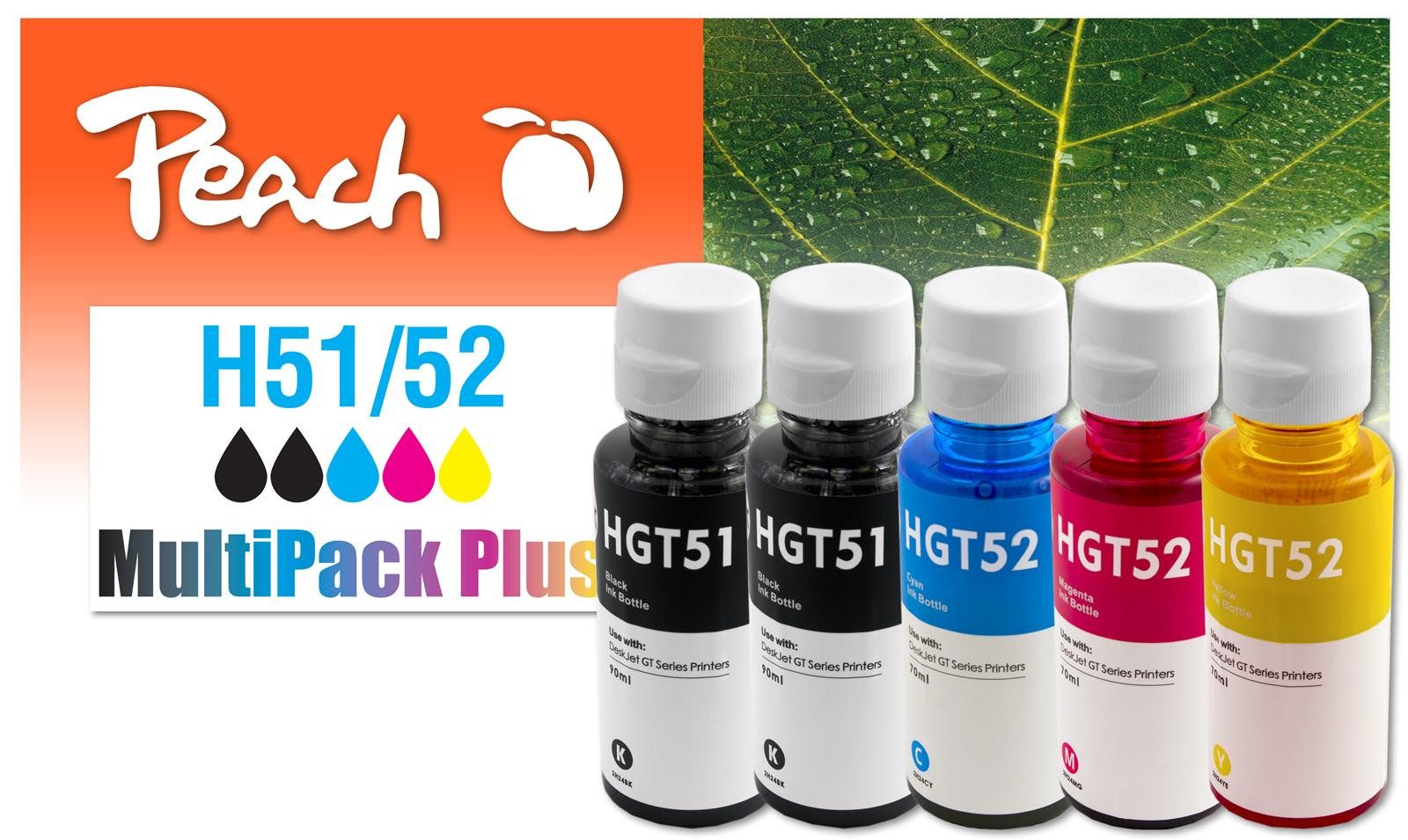 Peach Peach PI300-1008 Peach Patrone HP CISS GT51/52 MultiPack Plus Tintenpatrone