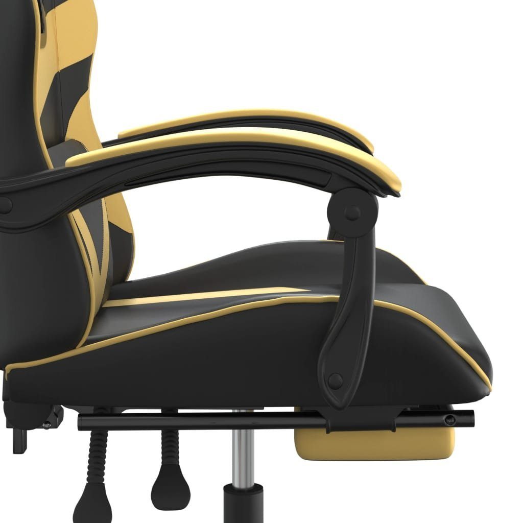 Gaming-Stuhl Kunstleder Fußstütze St) & Golden Schwarz furnicato Drehbar (1 mit