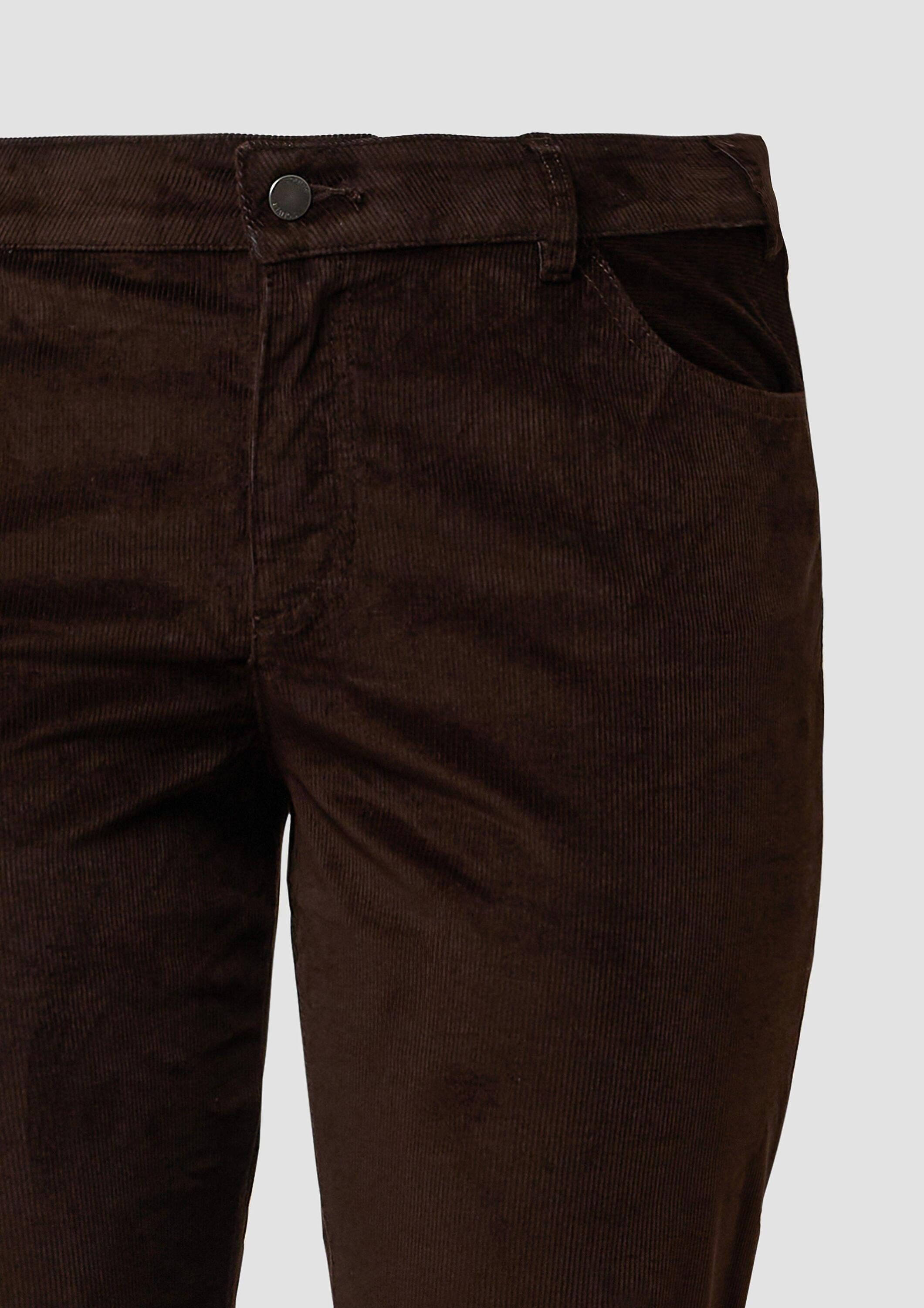 s.Oliver Chinos Hose Cordhose / Straight Fit / Mid Rise / Straight Leg