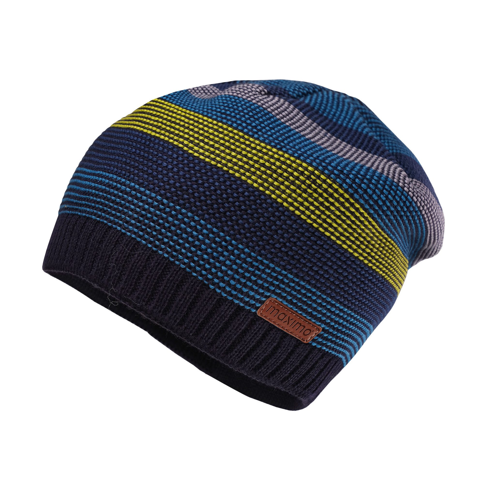 Strickmütze KIDS-Beanie randlos Blockringel LL