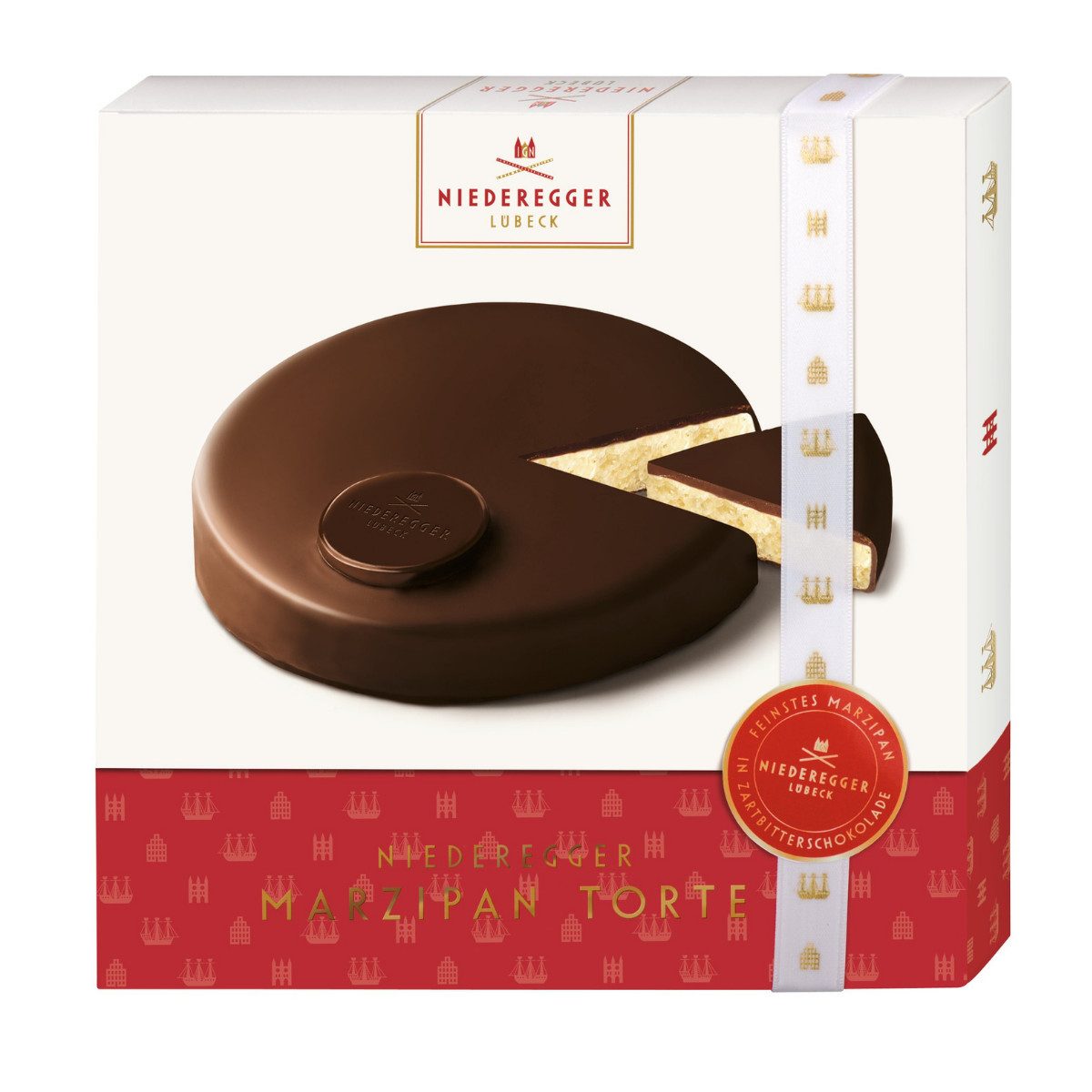 Niederegger Süßigkeit Niederegger Marzipan Torte mit Zartbitter-Schokolade 185g, 185 g