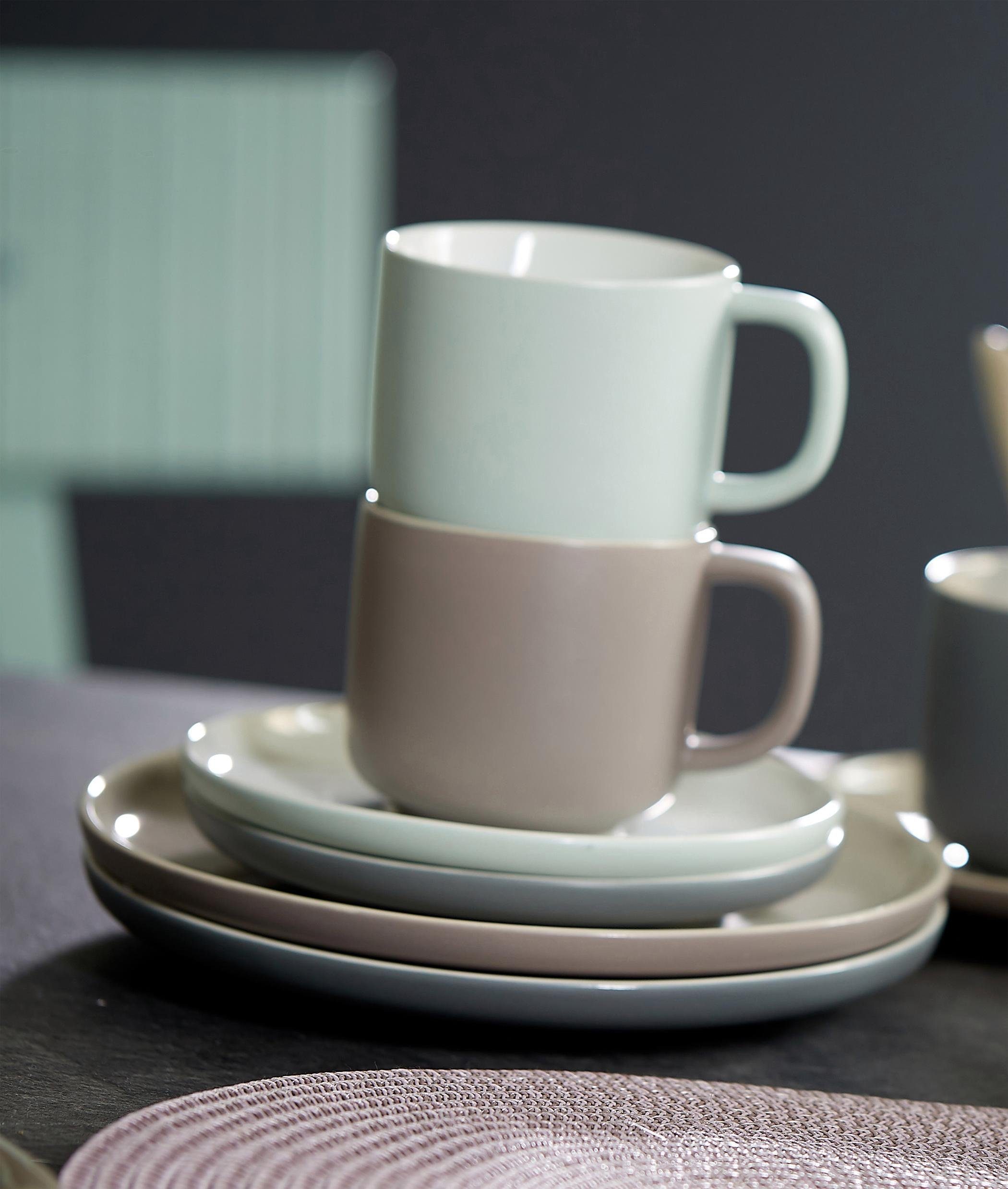 Ritzenhoff & Breker Kaffeeservice Geschirr-Set, Service Jasper (12-tlg), 4 Personen, Steinzeug, Scandic Style, 12 Teile, für 4 Personen