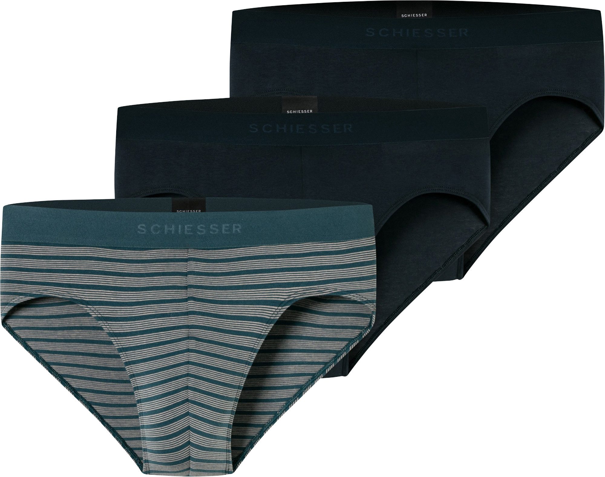Schiesser Slip Herren-Slip 3er-Pack Single-Jersey Uni günstig online kaufen