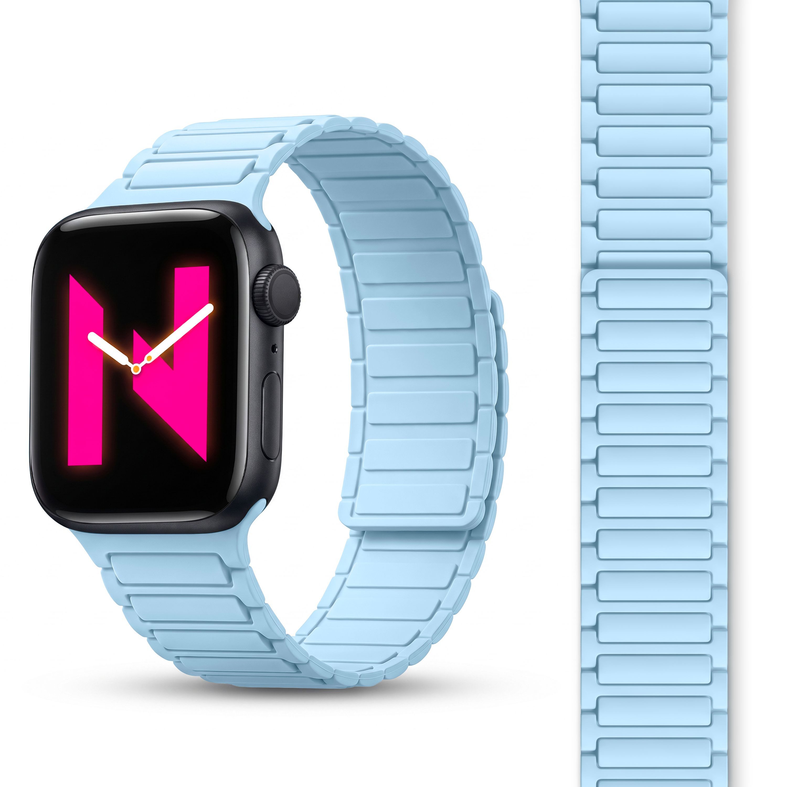 Nalia Smartwatch-Armband Apple Watch 38/40/41/42mm, Magnetisches Silikon Ersatzband / für Sport Fitness Uhr / Wasserfest