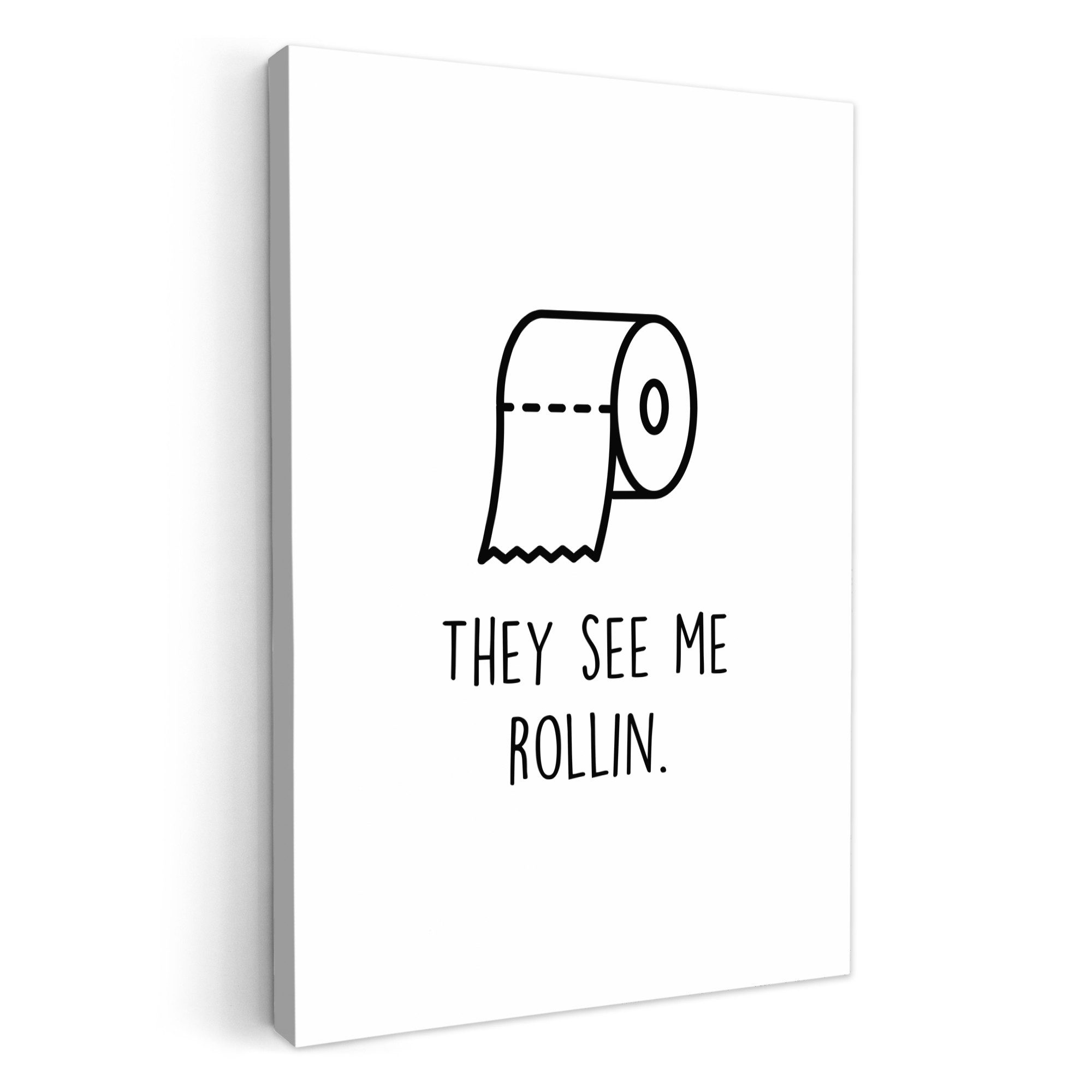 OneMillionCanvasses® Leinwandbild Sprüche - WC-Papier - günstig online kaufen