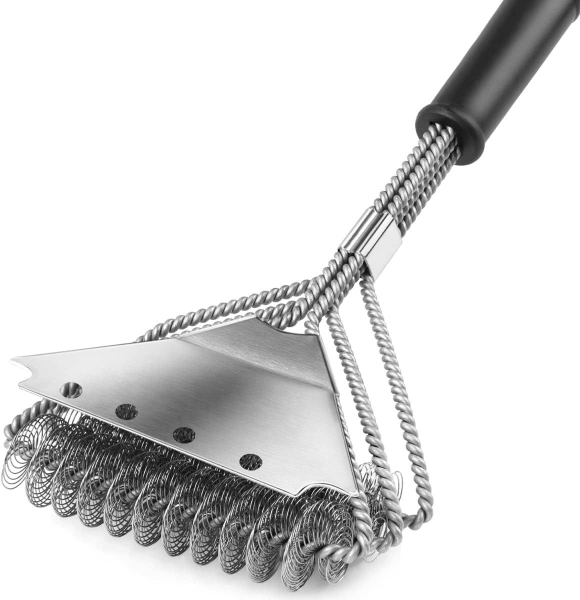 Daskoo Reinigungsbürste BBQ Profi Grillbürste Reinigungsbürste Edelstahl 45cm Edelstahl