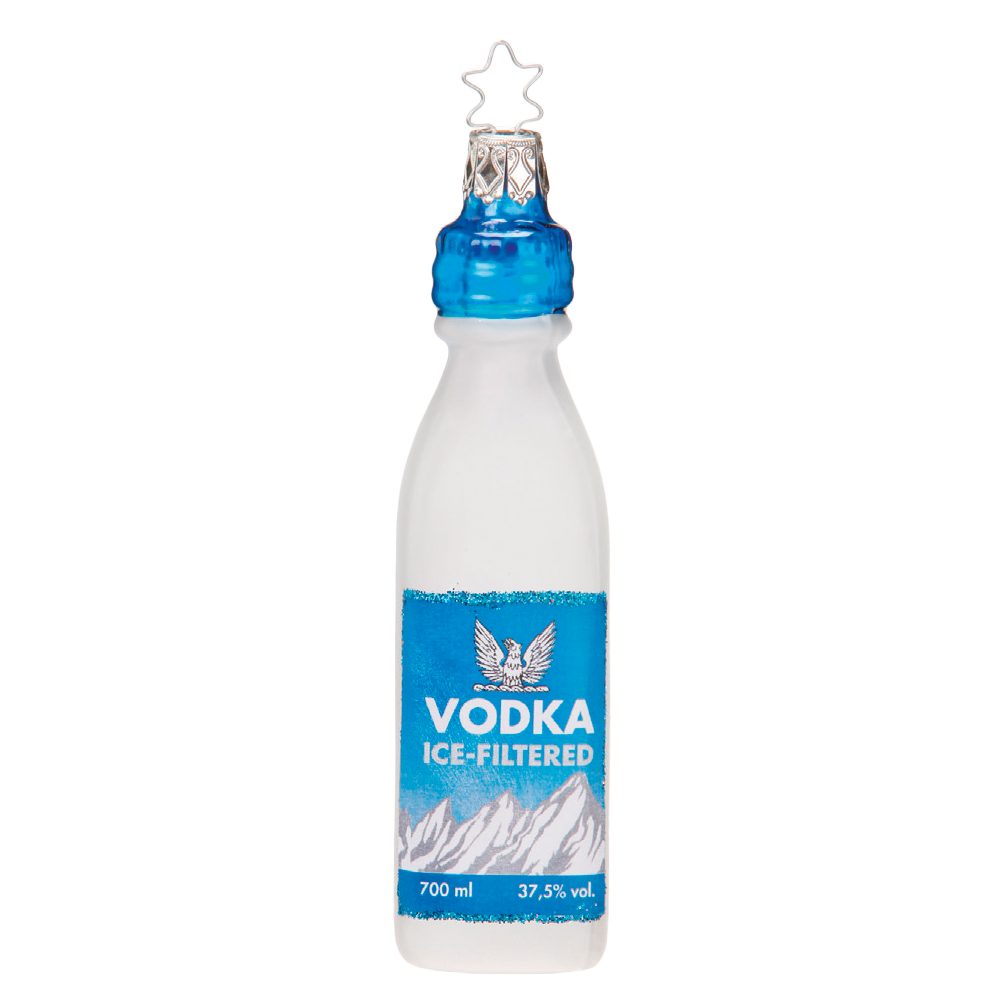 INGE-GLAS® Christbaumschmuck Wodka 12,5cm (1-tlg), mundgeblasen, handbemalt