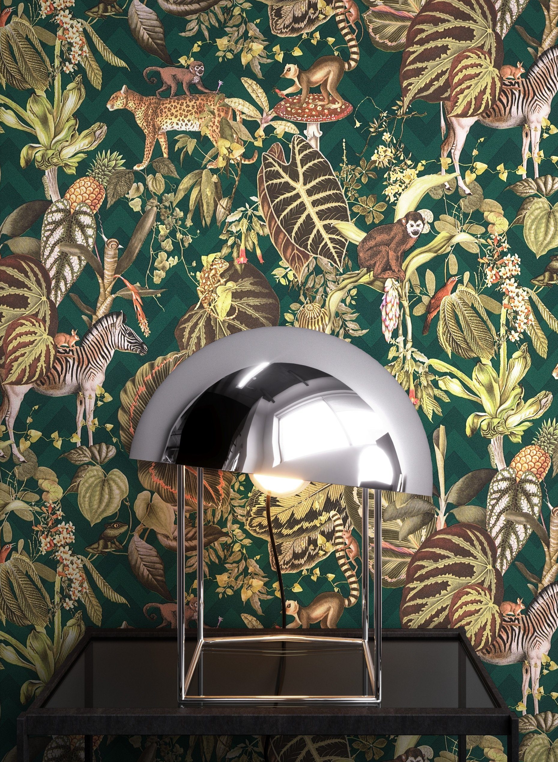 Newroom Vliestapete, Grün Tapete Floral Dschungel günstig online kaufen