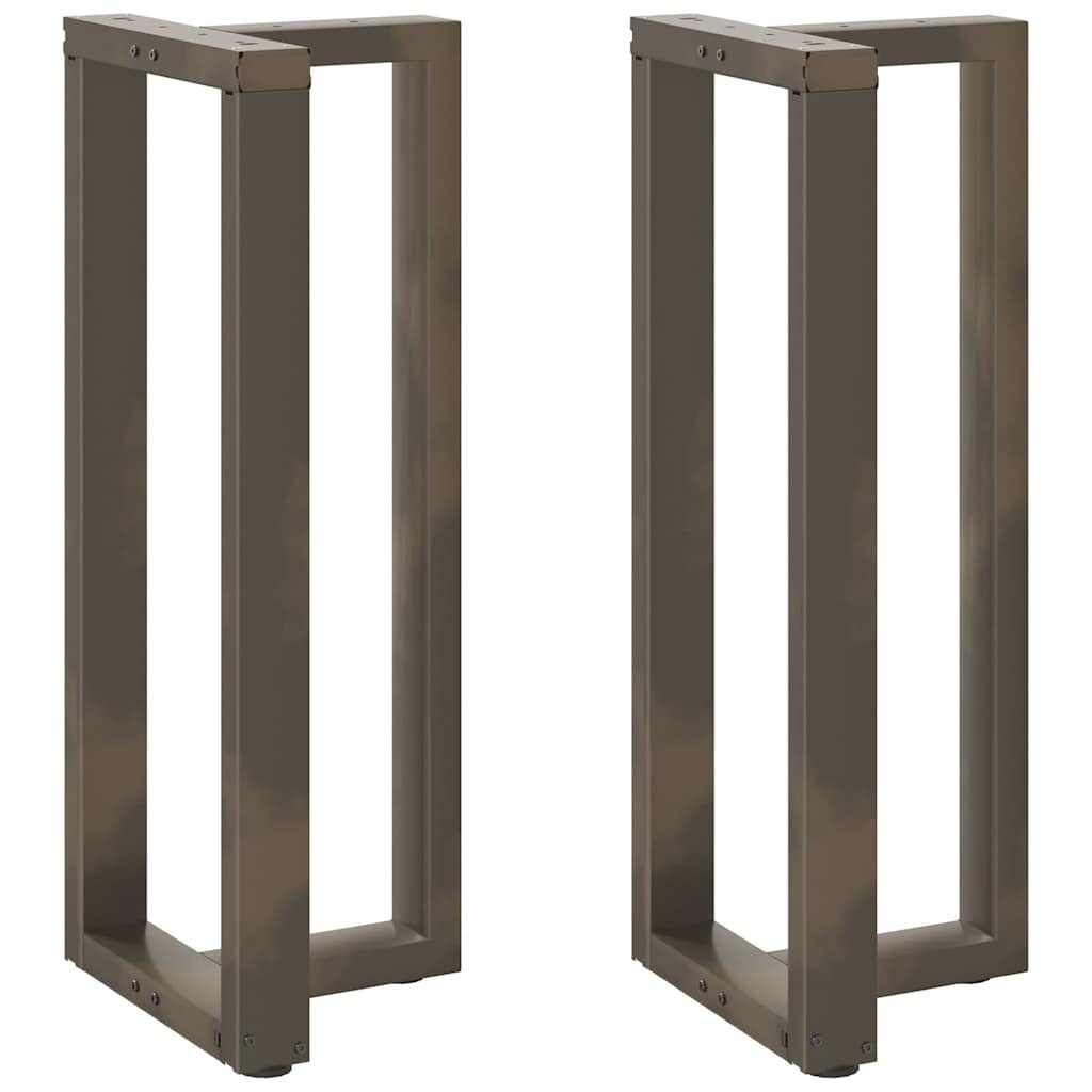 vidaXL Tischbein Bartischbeine T-Form 2 Stk. Naturstahl 40x35x(100-101) cm Stahl