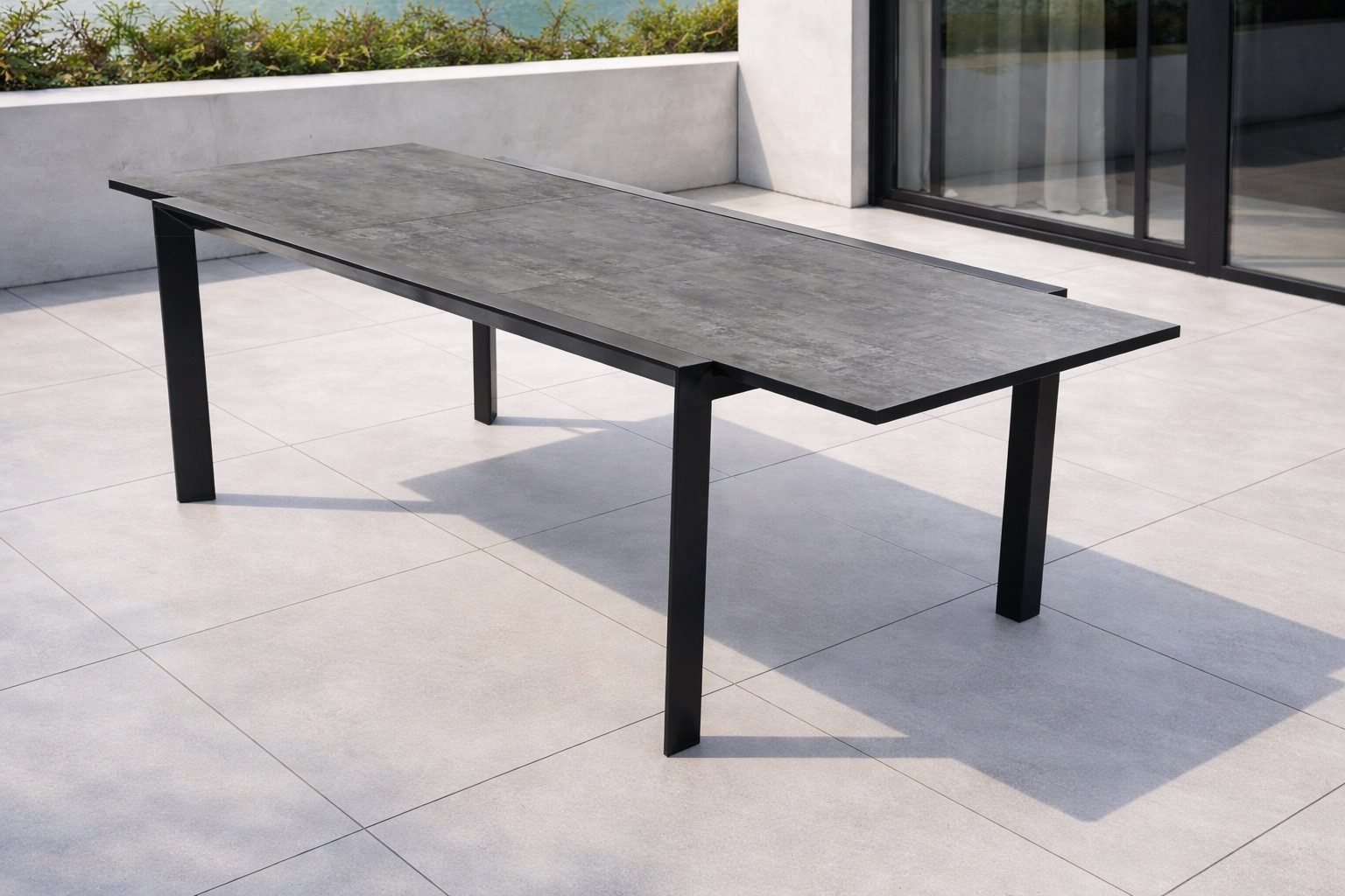 Gardissimo Gartentisch XXL Ausziehtisch PSPC 190/260x100 cm (1 Tisch, 1 Tisch), ausziehbar, wetterfest, Outdoor Esstisch