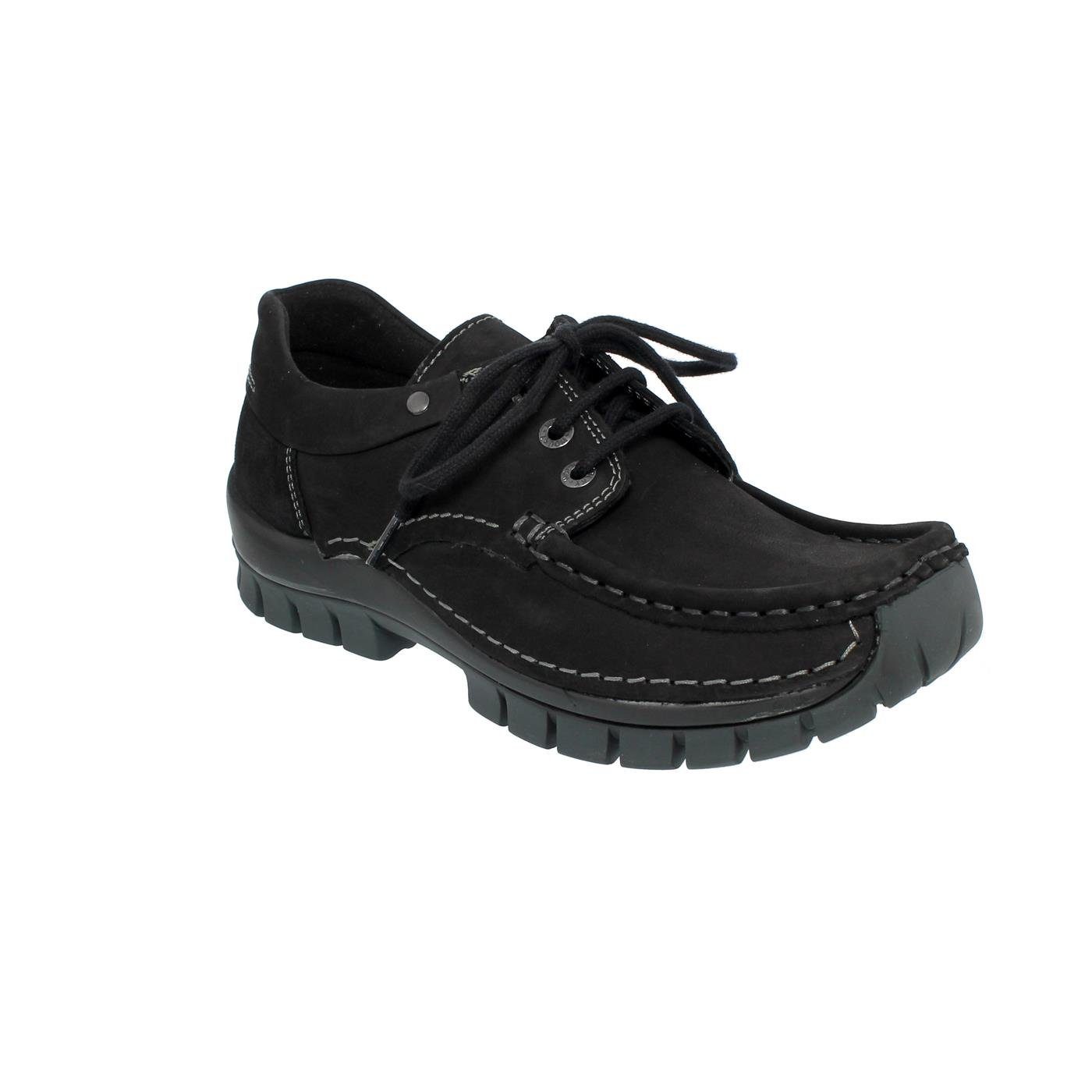 WOLKY Wolky Fly Halbschuh, Oiled nubuck, black 0472616-000 Schnürschuh