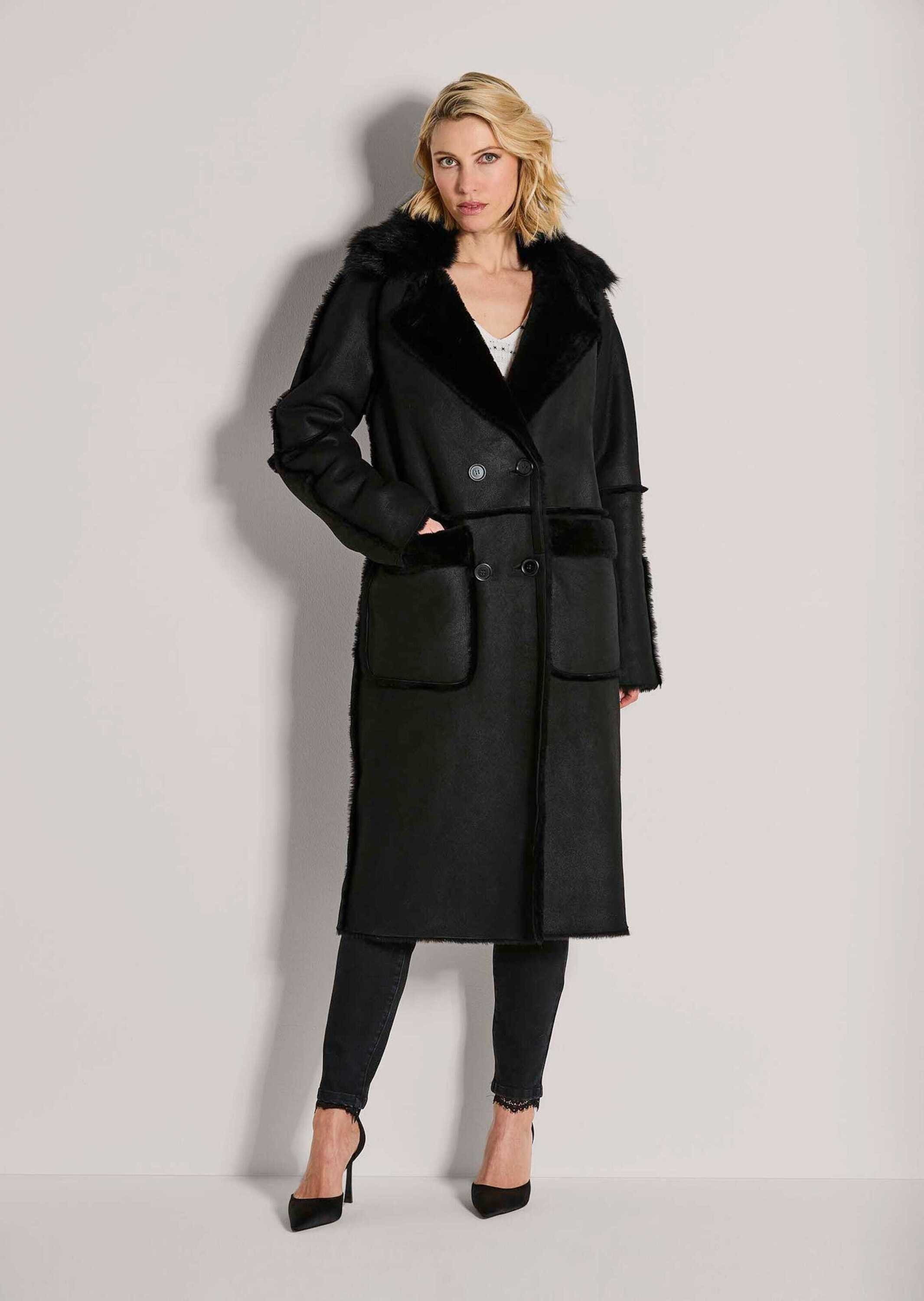 MADELEINE Kurzmantel Eleganter Zweireiher aus hochwertigem Lammfell Samtige günstig online kaufen