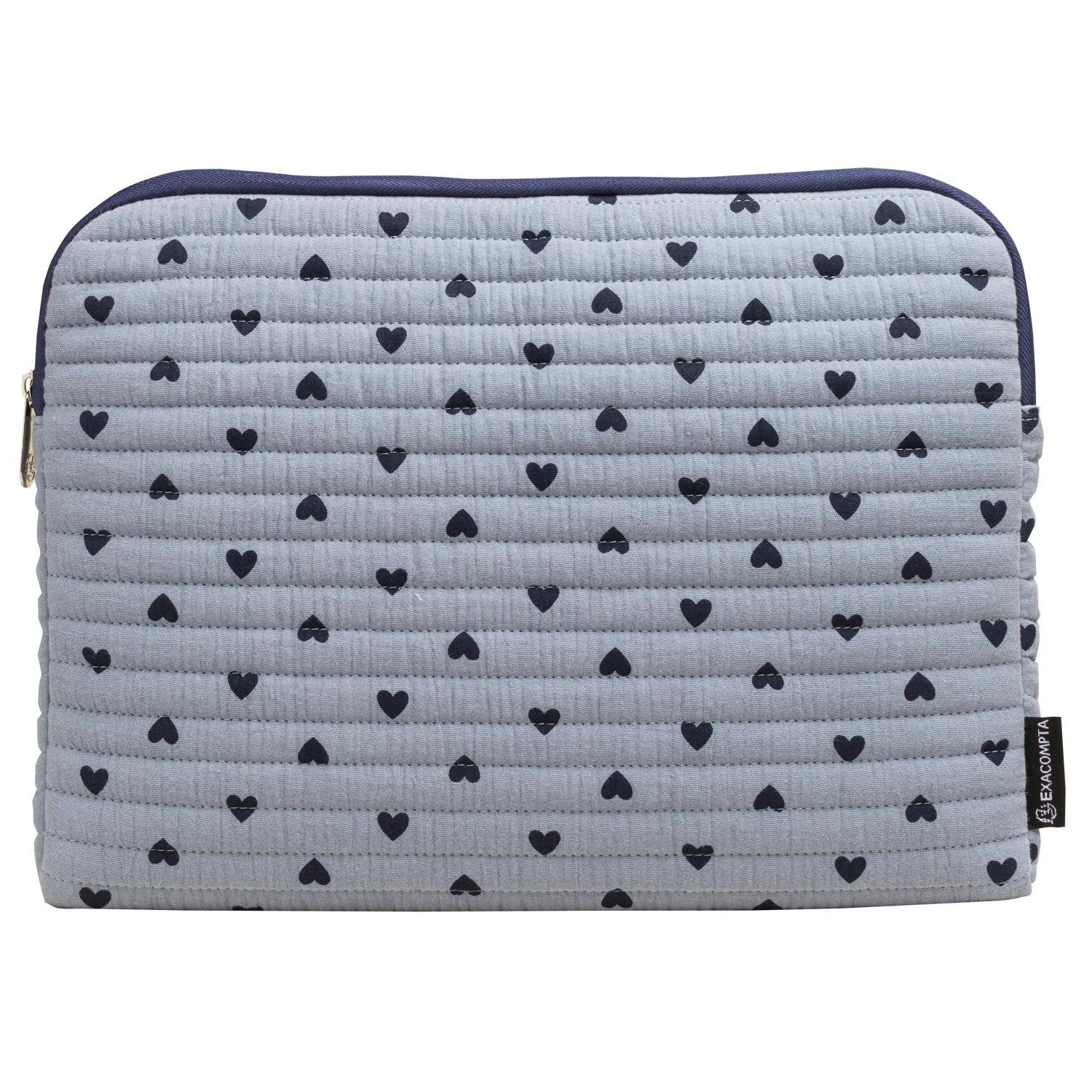 EXACOMPTA Laptoptasche Laptophülle 13-14'' Herzen - Blau 17266E, Laptophüllen