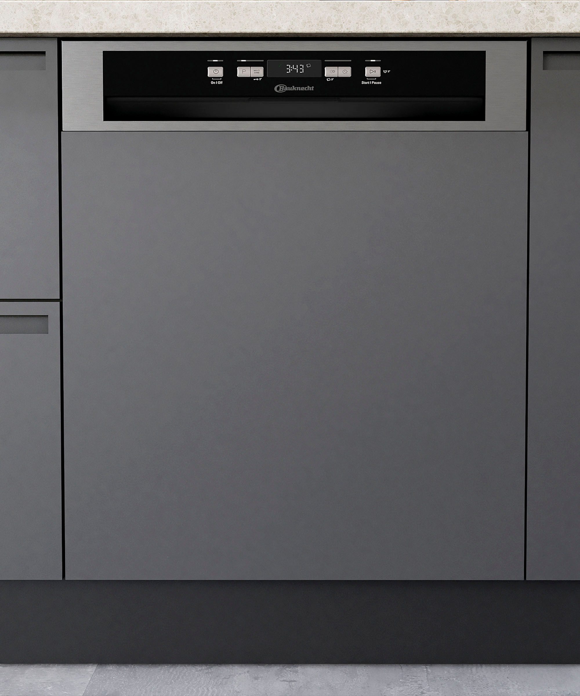 BAUKNECHT teilintegrierbarer Geschirrspüler BKSV1 PAN, 14 Maßgedecke, ActiveDry - automatisches Türöffnungssystem