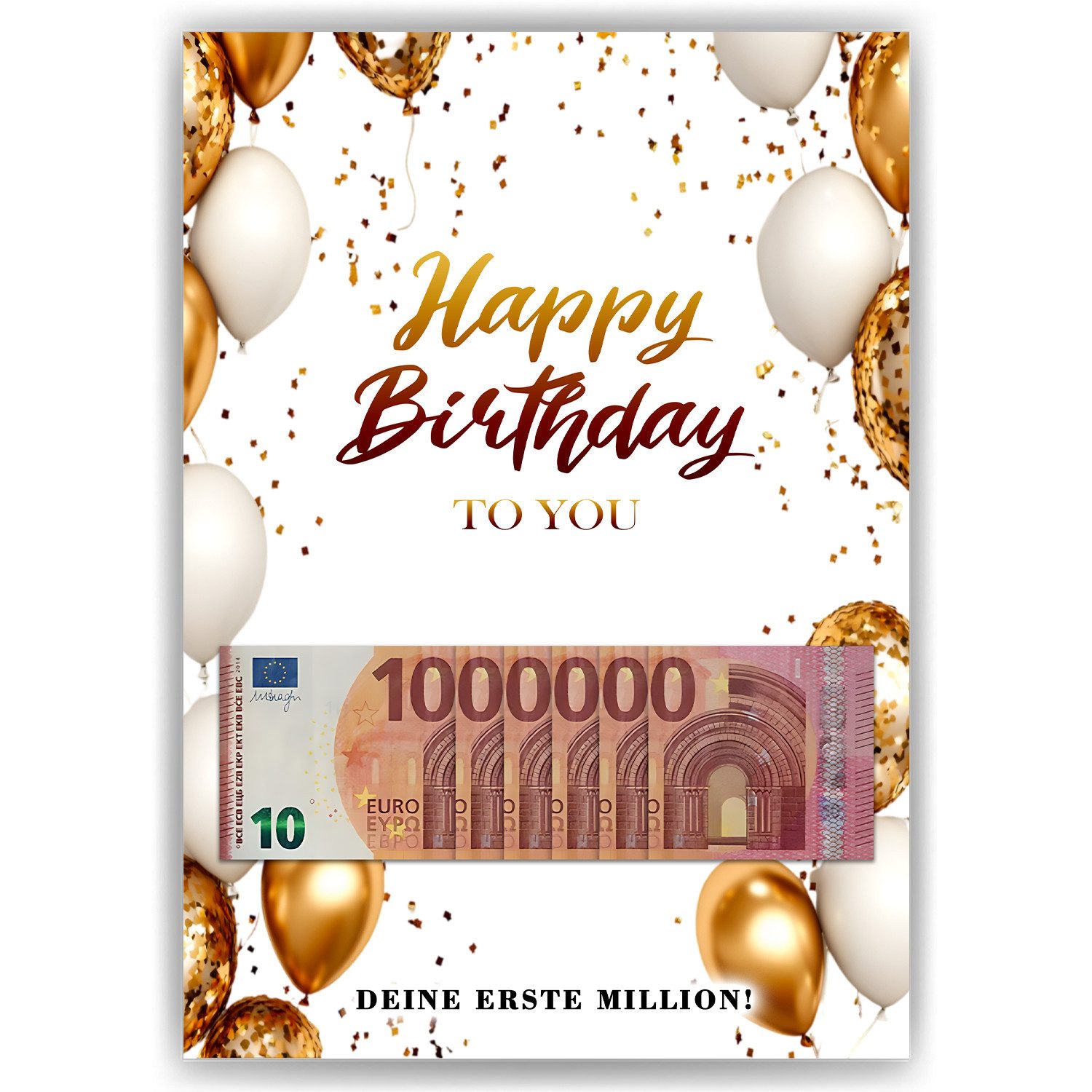 Tigerlino Poster Geburtstag Geldgeschenk Happy Birthday Geschenkidee Geld