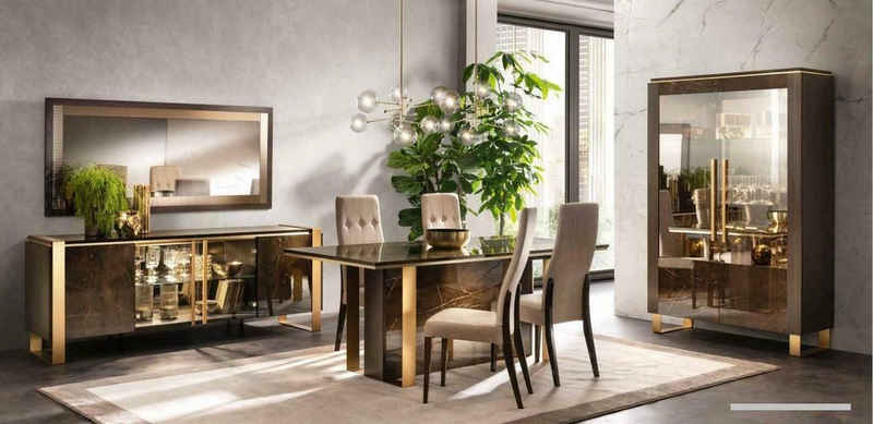 JVmoebel Essgruppe Modernes Esszimmer Tisch + 6 Stühle Garnitur Gruppe Italienische, (7-tlg), Made in Europa