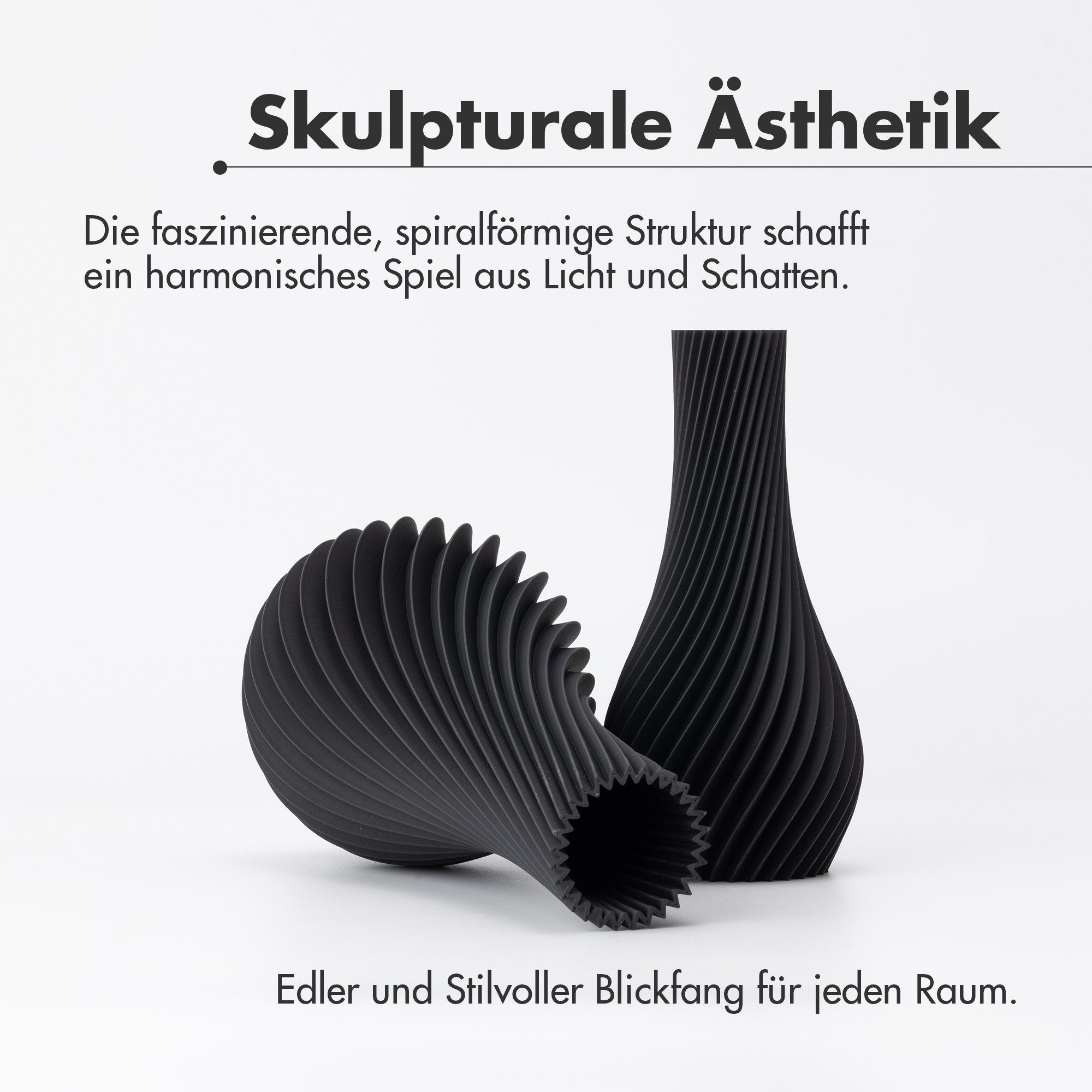 natumo Tischvase Vase Longi Schwarz 12 cm – Bild 3 von 5