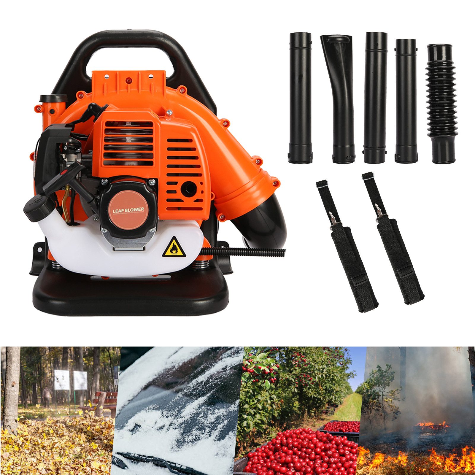 Rutaqian Benzin-Laubsauger 6800RPM 2-Takt Schnurlos Laubbläser günstig online kaufen