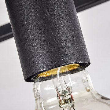 hofstein Deckenleuchte »Bereguardo« moderne Deckenlampe aus Metall in Schwarz, ohne Leuchtmittel, im offenen Design mit Lichteffekt an der Decke, 4xE27