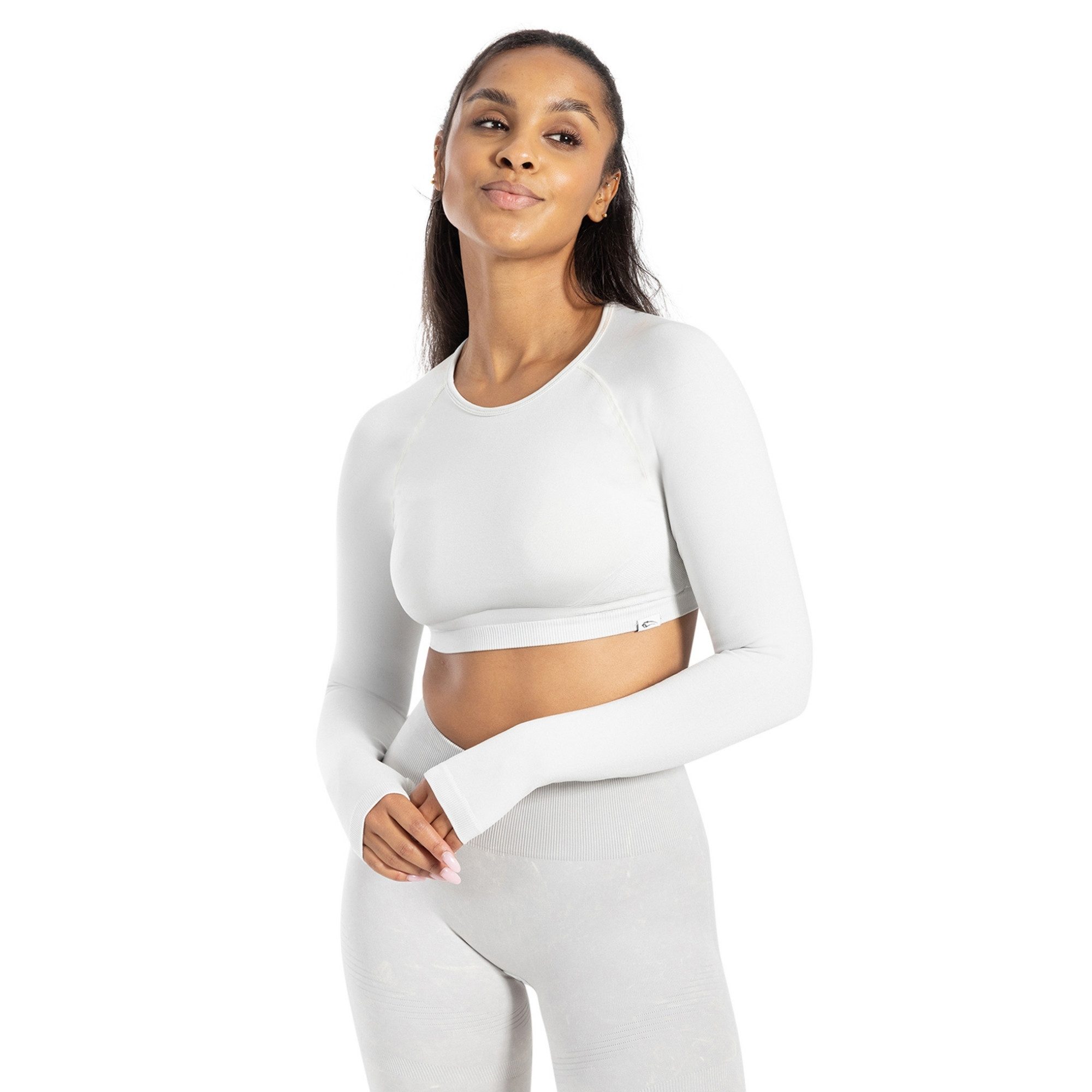 Smilodox Longsleeve Longsleeve Linnea mit Rückenausschnitt & Daumenloch, Gym Oberteil Bewegungsfreiheit, Trainingsshirt, strapazierfähig, Pilates Yoga Gym