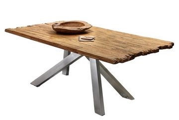 SIT Esstisch Tisch 160x90 cm Platte recyceltes Teak, Gestell, Platte recyceltes Teak, Gestell Metall