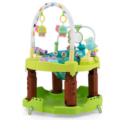 COSTWAY Türhopser 3 in 1 Baby-Spieltisch, mit Spielzeug & Spieluhr