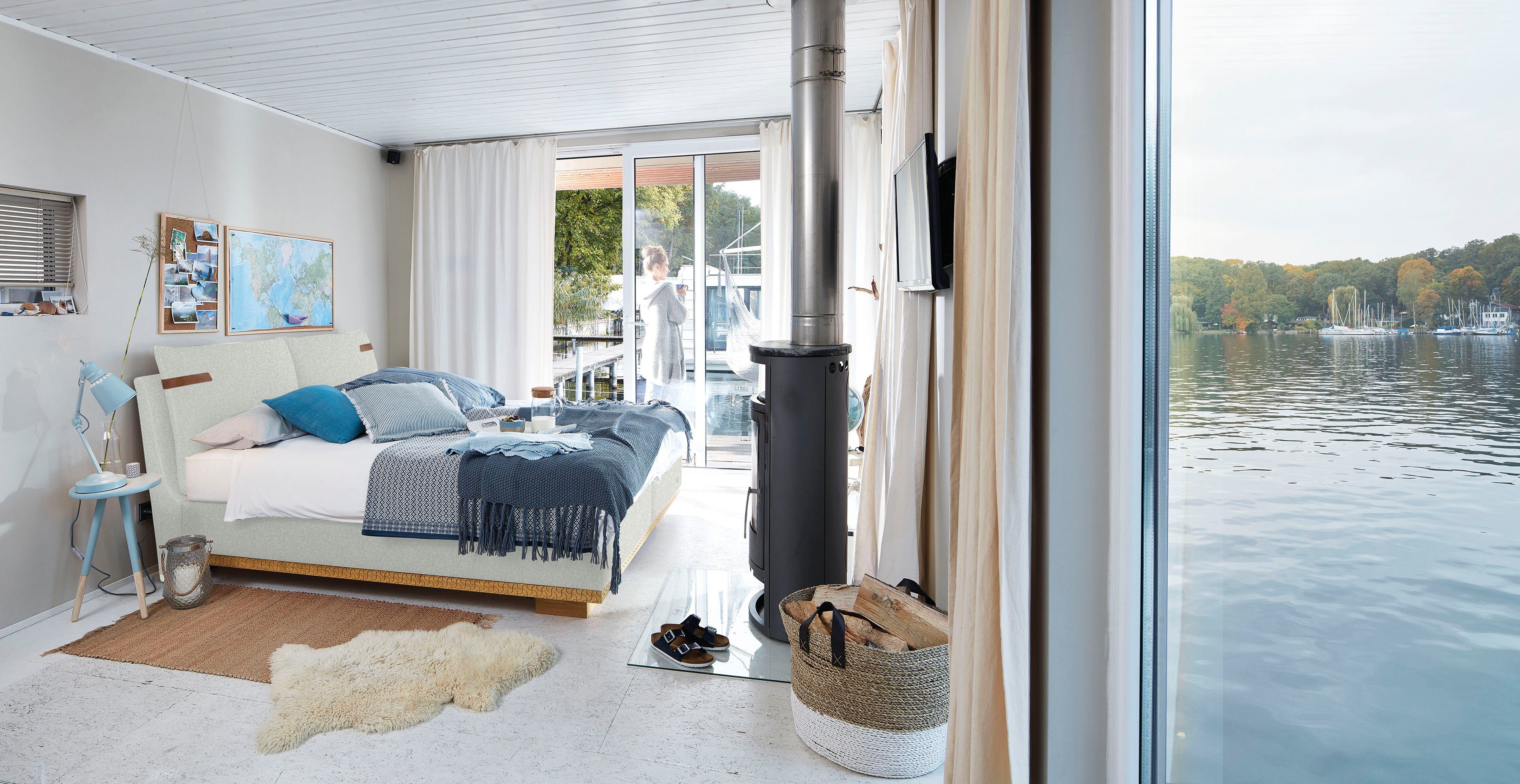 Birkenstock Boxspringbett Montreal, Kopfteil in Kissenoptik, günstig online kaufen