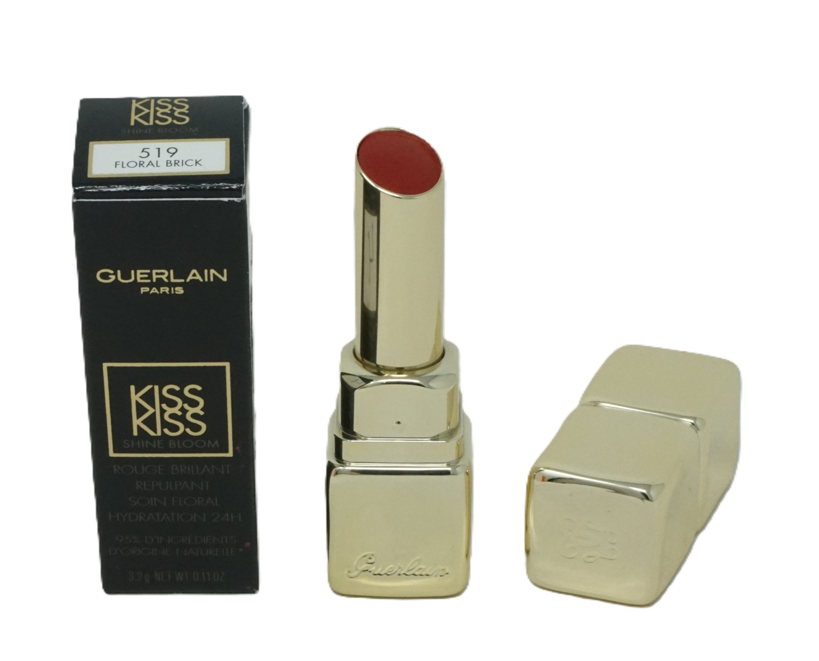 GUERLAIN Lippenstift Guerlain KissKiss Shine Bloom Lipstick 519 Floral Brick 3,2g