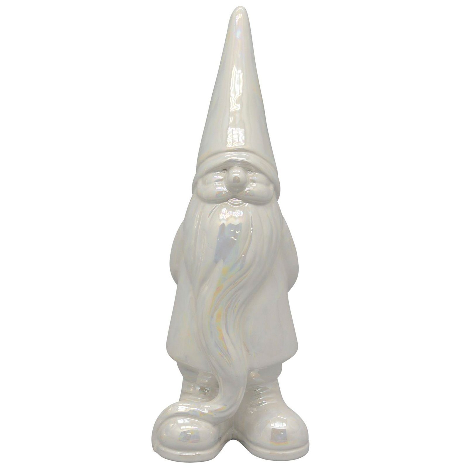 Exner GmbH Garten- & Wohnaccessoires Weihnachtsfigur Santa PEARL - Keramik - 11x10x29,8 cm