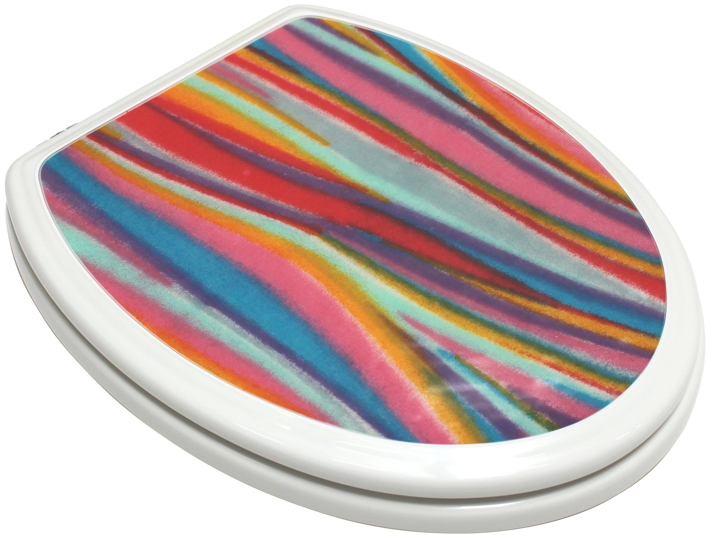 ADOB WC-Sitz Streifen, mit messingverchromten Scharnieren