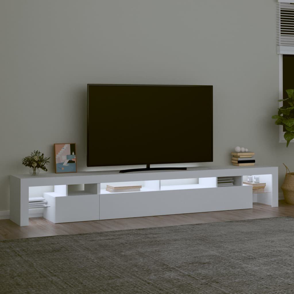cm TV-Schrank Weiß vidaXL mit LED-Leuchten TV-Schrank (1-St) 260x36,5x40