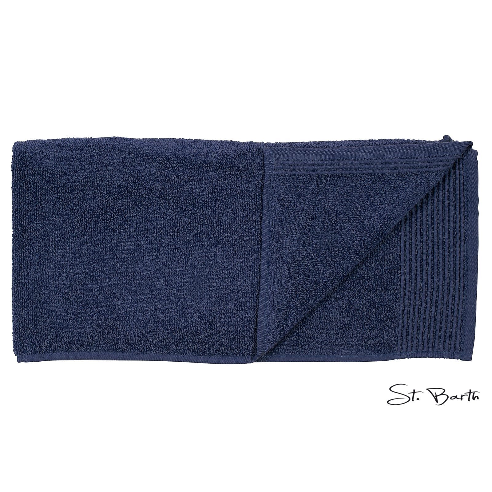 St.Barth Handtuch HT x (1-St) 50 100 Blau Baumwolle 100, % Handtuch