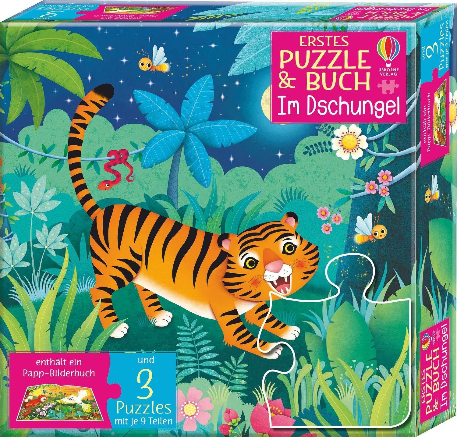 Usborne Verlag Puzzle Erstes Puzzle Puzzleteile Dschungel, & Buch: Im