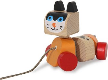 Jamara Nachziehspielzeug Kidiwood, Nachzieh Katze, auf Rollen, aus Holz