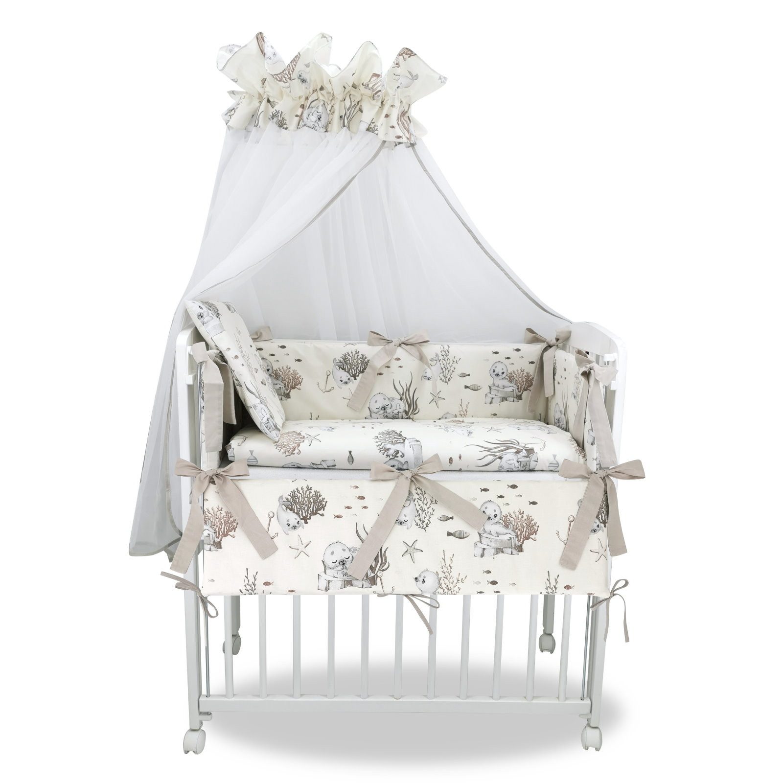 Baby-Delux Beistellbett Babybett Robbe Beige, 10-tlg., günstig online kaufen