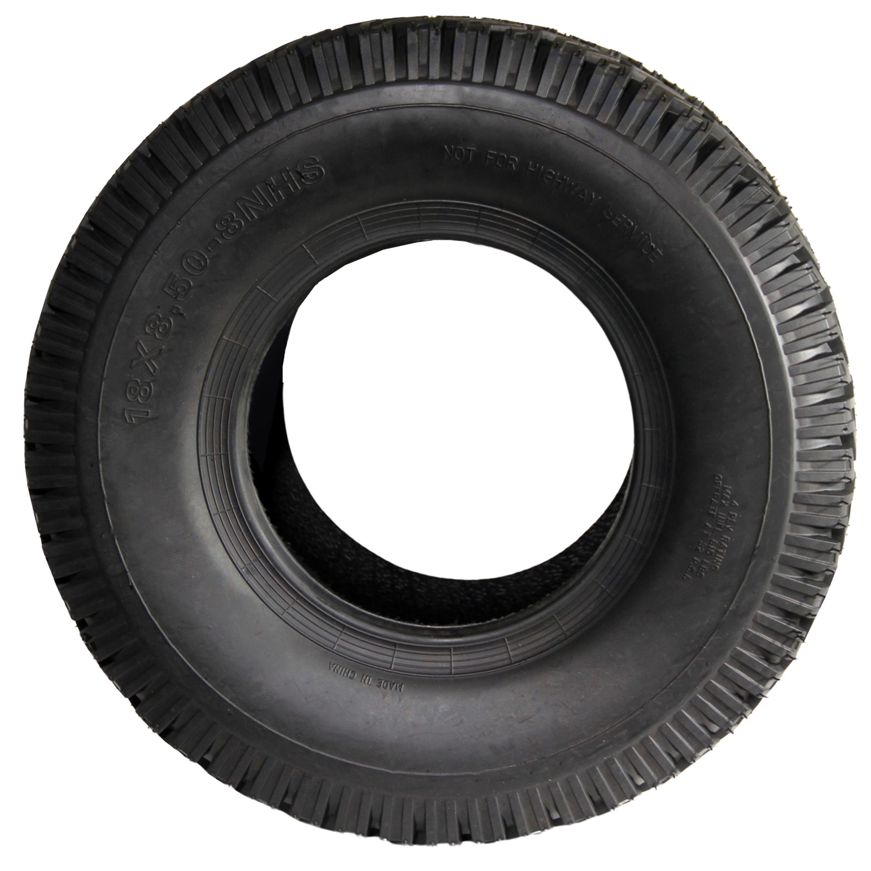 HELO24 Ersatzrad 2x Reifen inkl. Schlauch 18x8.50-8 Rasentraktor Reifendecke 4pr S2