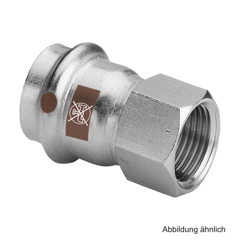 Wasserrohr Viega Temponox Übergangsstück mit IG, Modell 1712, 18 mm x 1/2"