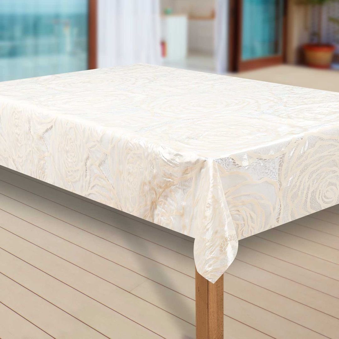 laro Tischdecke Wachstuch-Tischdecken Abwaschbar Vinyl Beige günstig online kaufen