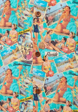 KingKerosin Kurzarmhemd 50's Vacation mit All-over-Print im 50s Beach-Style