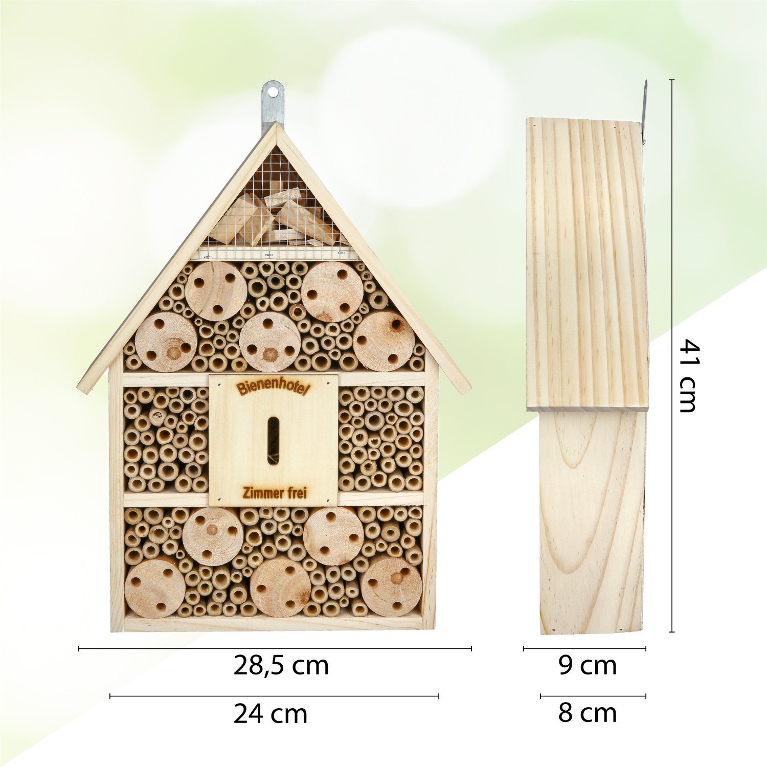 Cult at Home Insektenhotel Bienenhotel und Nistkasten Höhe 38 cm - Schmetterlingshaus