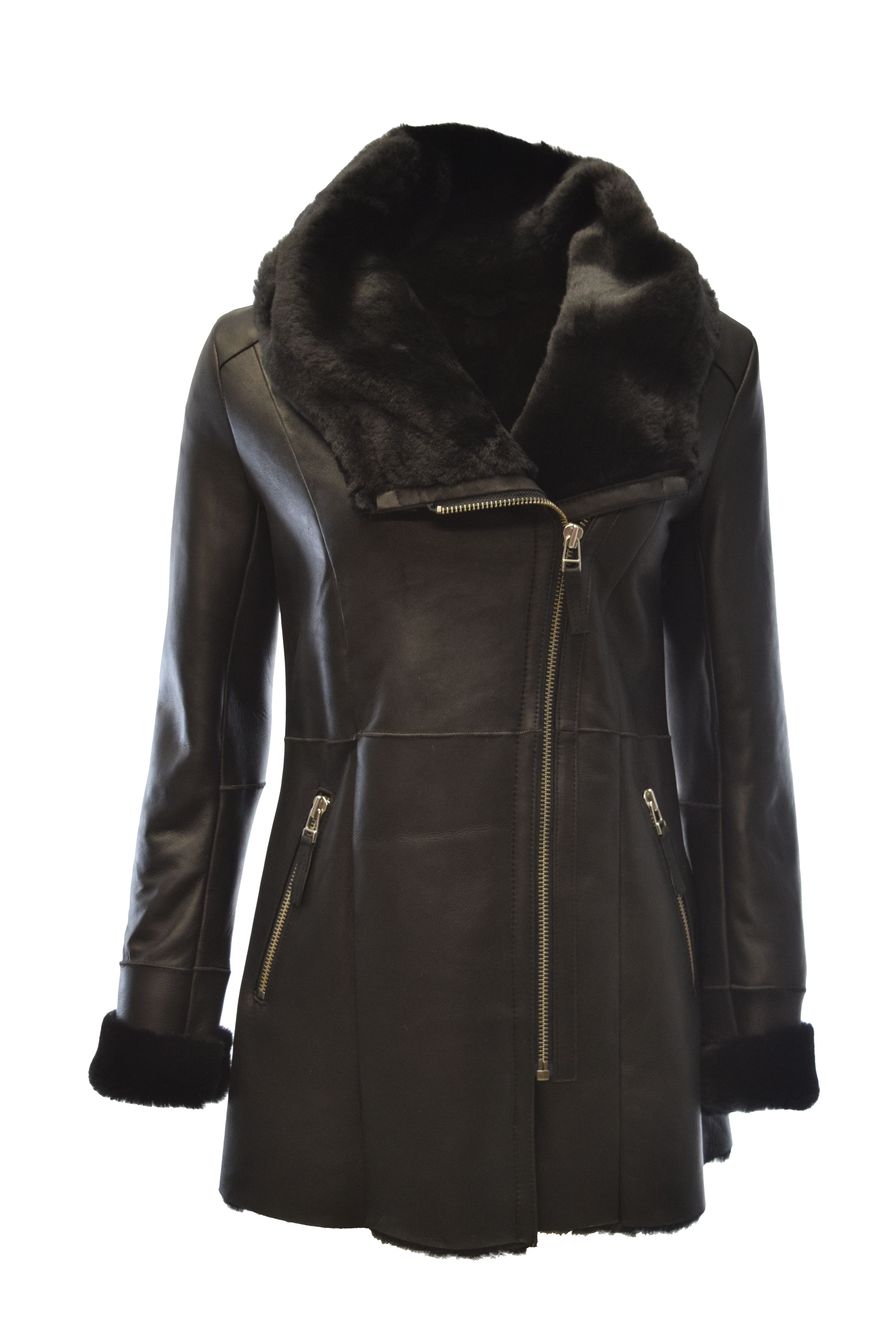 Zimmert Leather Ledermantel Olivia Damen, Lammfellmantel, günstig online kaufen