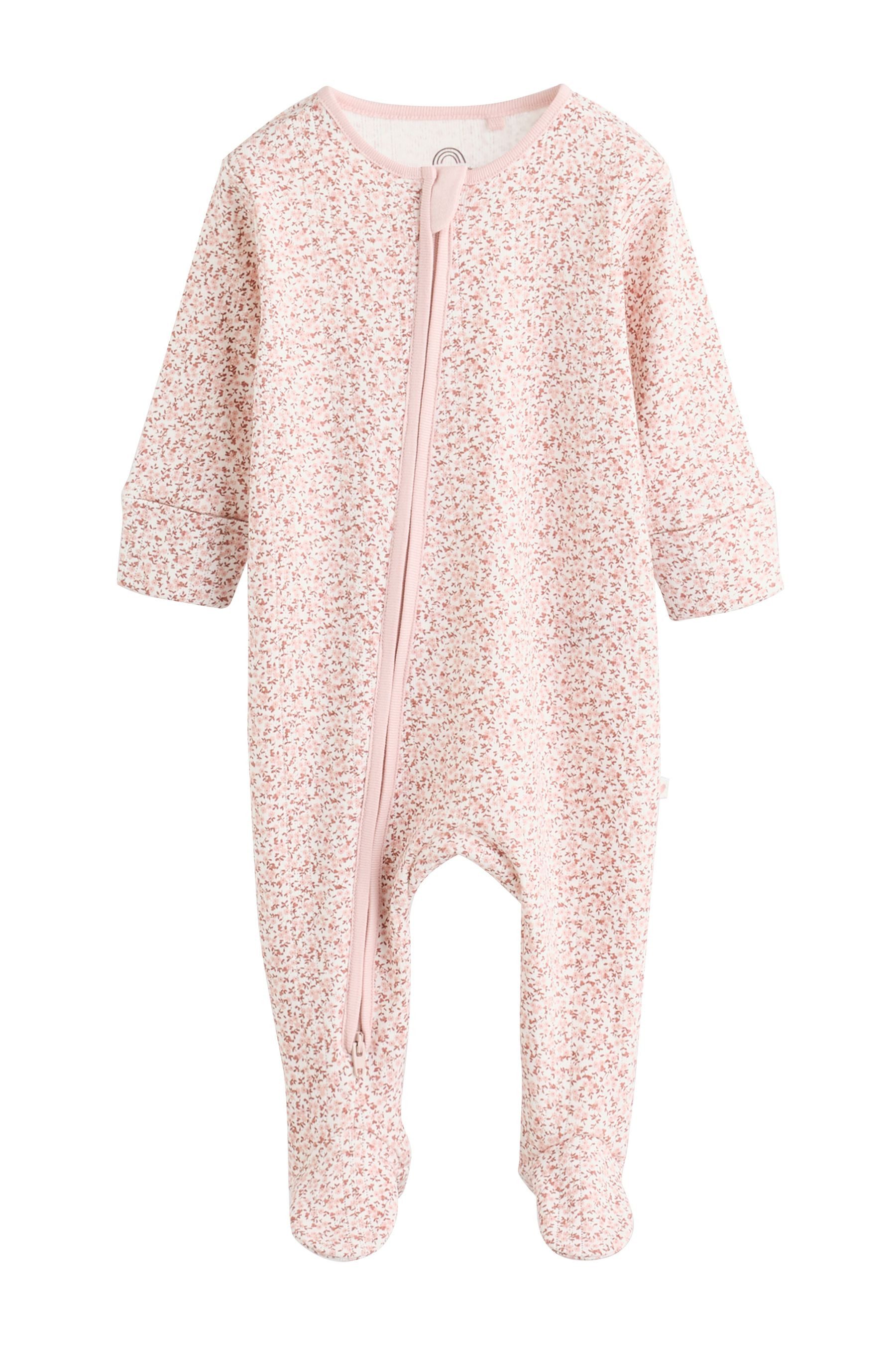 Next Schlafoverall Baby Schlafanzüge mit Zweiwege-RV, 5er-Pack (5-tlg) – Bild 3 von 5