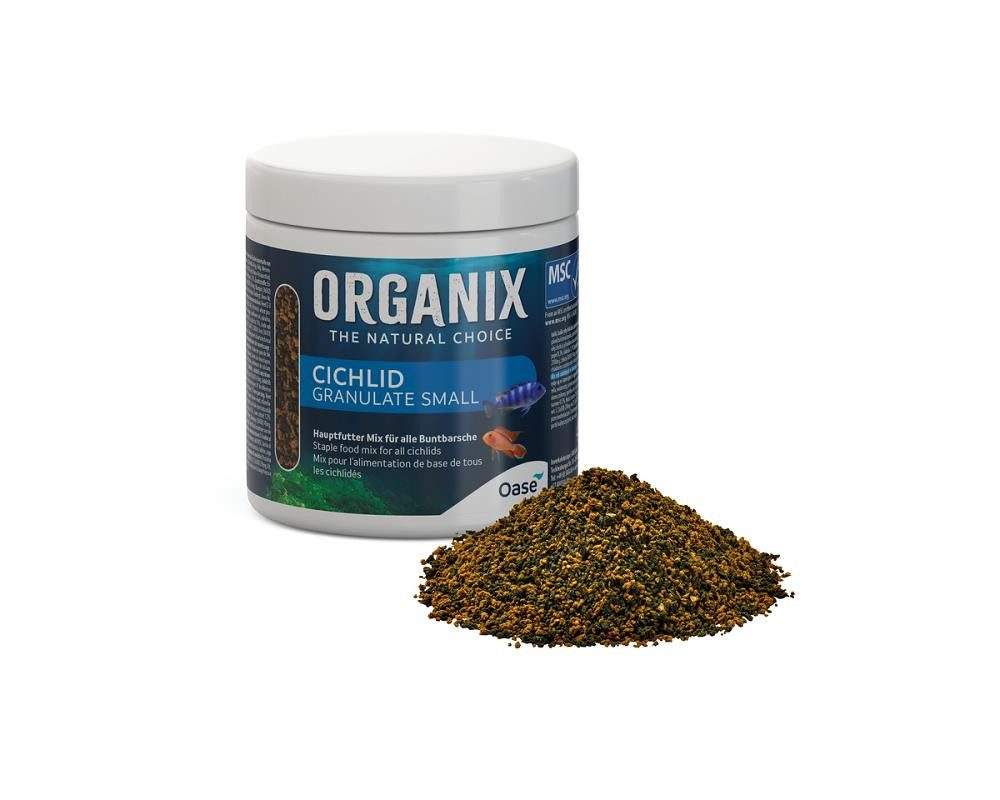 OASE Fisch-Futterspender Oase ORGANIX Cichlid Granulatfutter Größe S 2-3 mm Granulatgröße 250