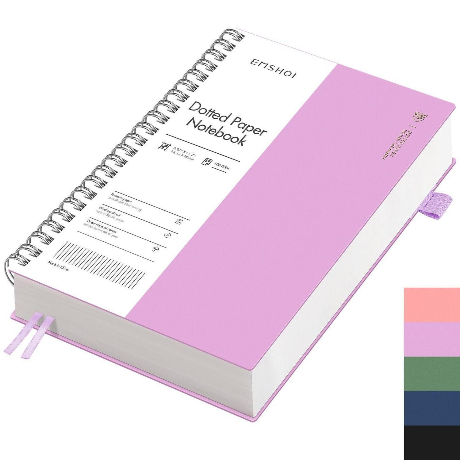 LuxusKollektion Notizbuch Notizbuch A4 Dotted Violett 100g/m² 300 S.