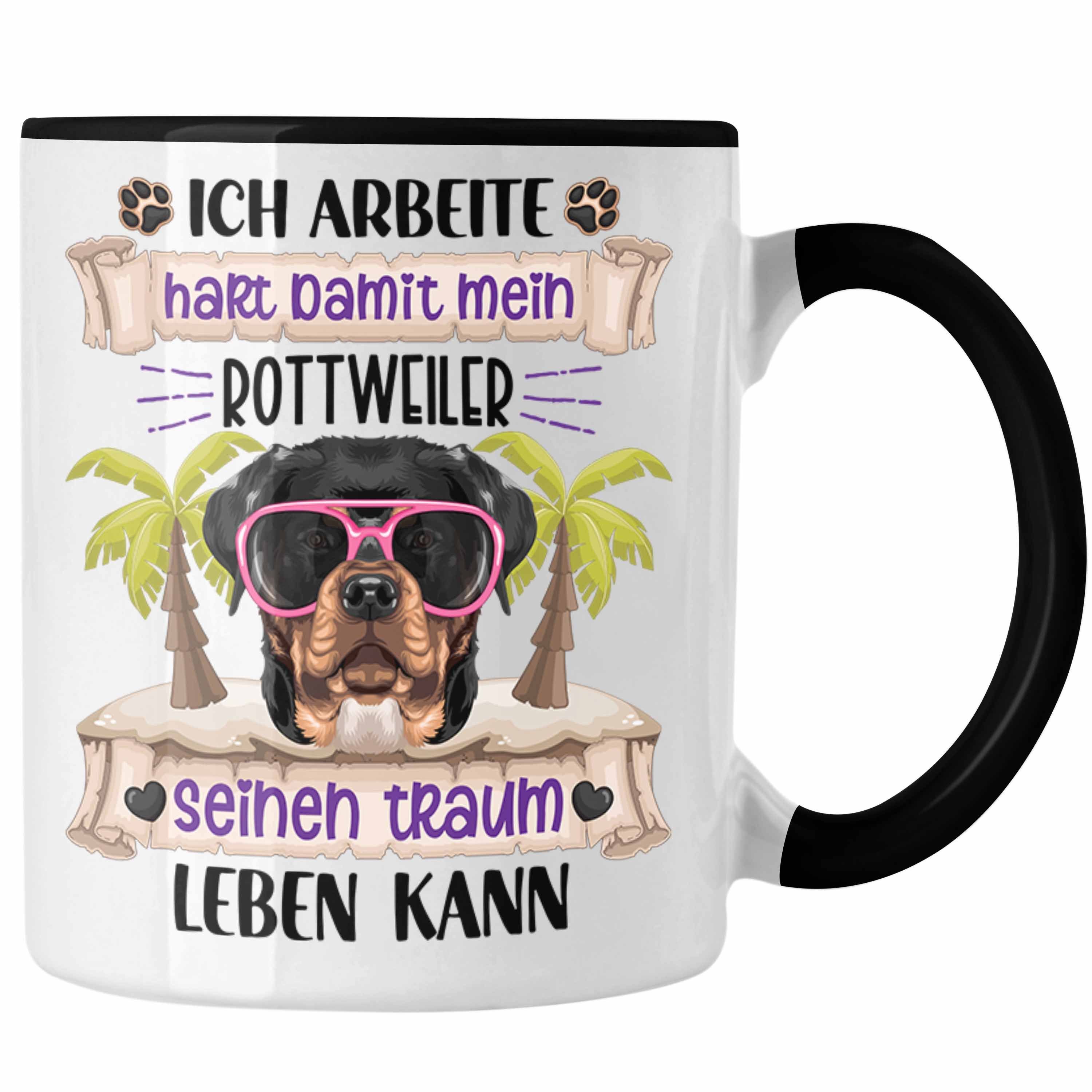 Trendation Tasse Rottweiler Besitzer Tasse Geschenk Lustiger Spruch Geschenkidee Ich Ar Schwarz