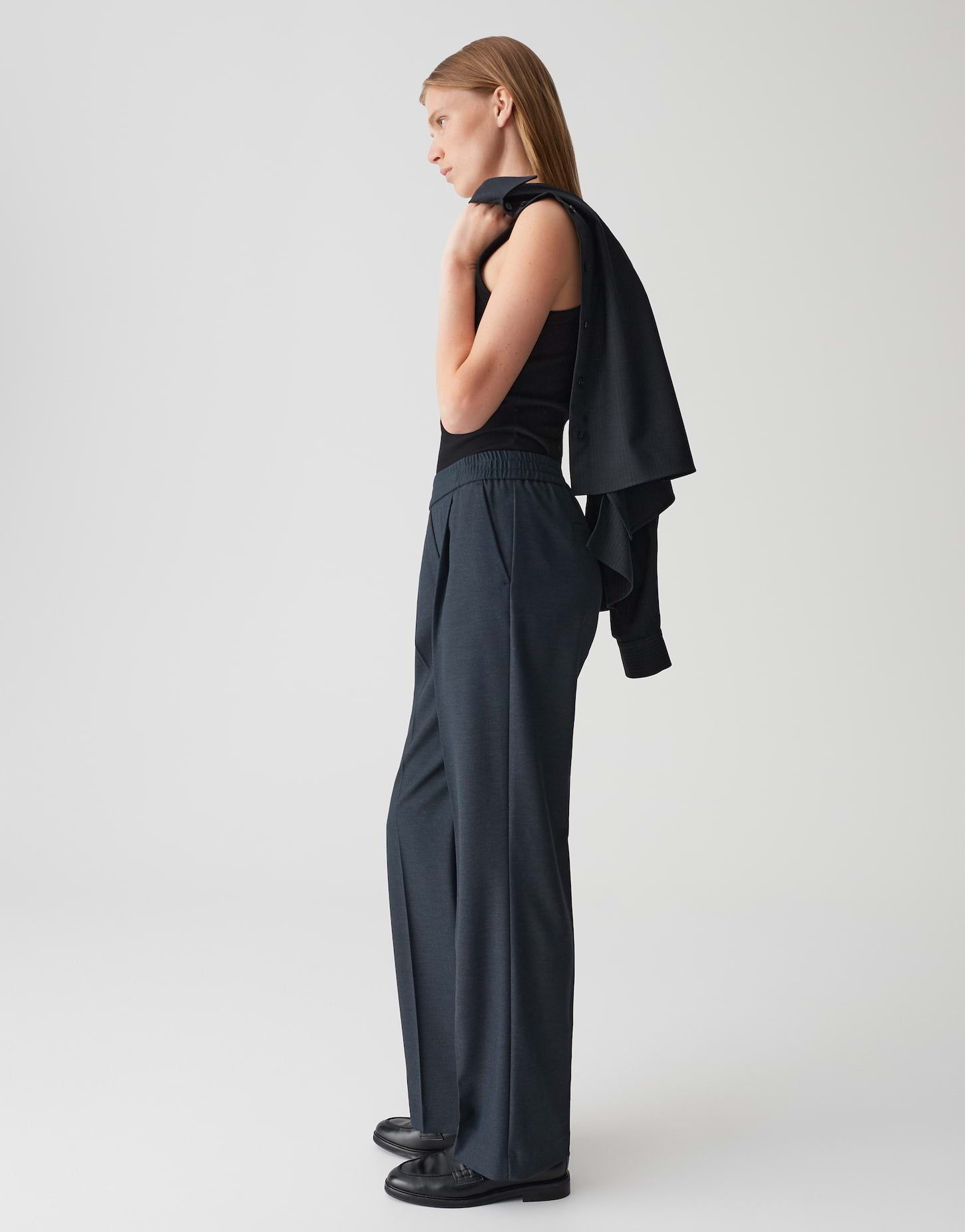 OPUS PANTS Stoffhose MACIE VIBE mit Komfortbund Wide Leg, Long, Bügelfalten – Bild 5 von 5