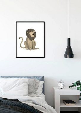 Komar Poster Cute Animal Lion, Tiere (1 St), Kinderzimmer, Schlafzimmer, Wohnzimmer