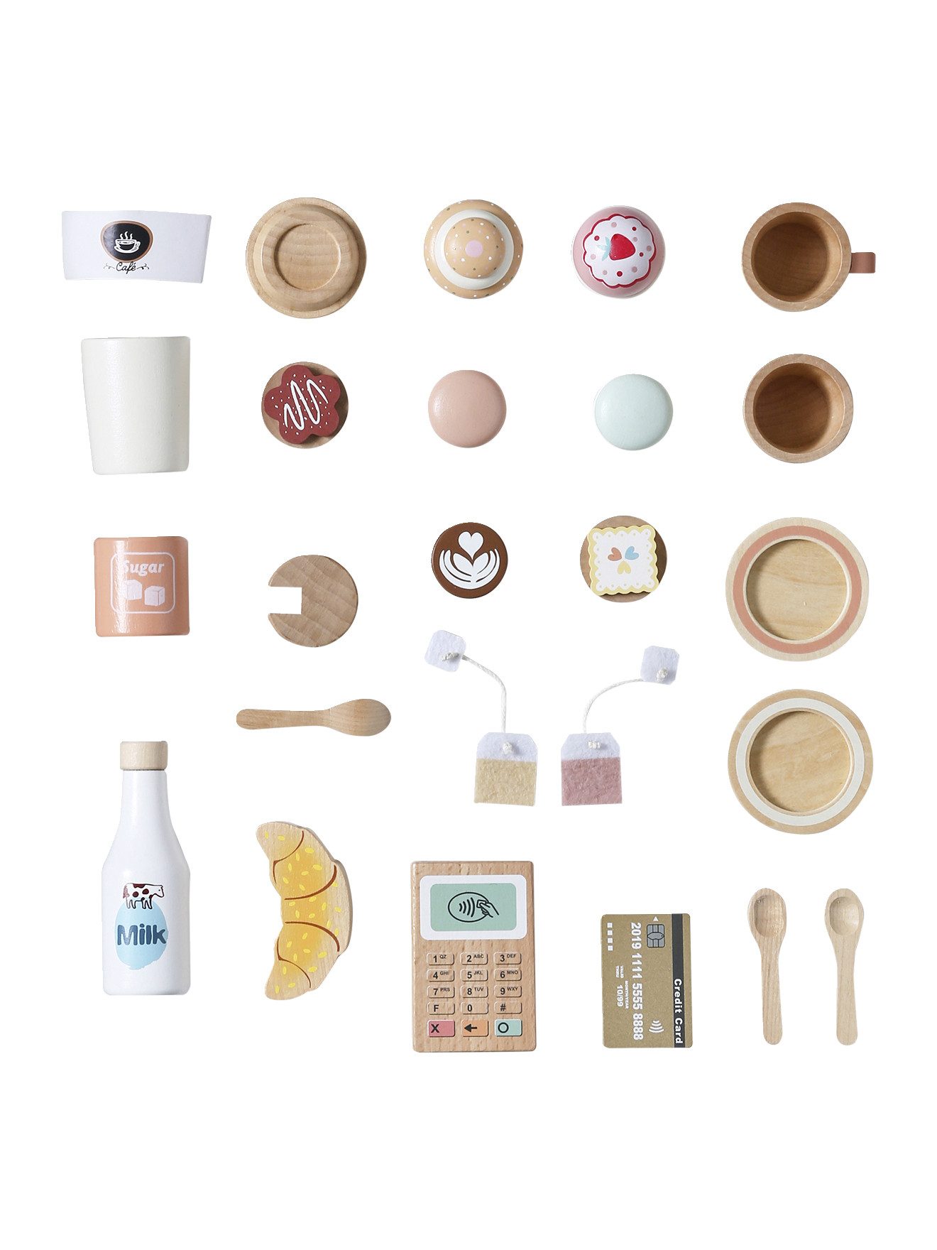 vertbaudet Spielküche Kaffee-Stand aus Holz FSC® Holz