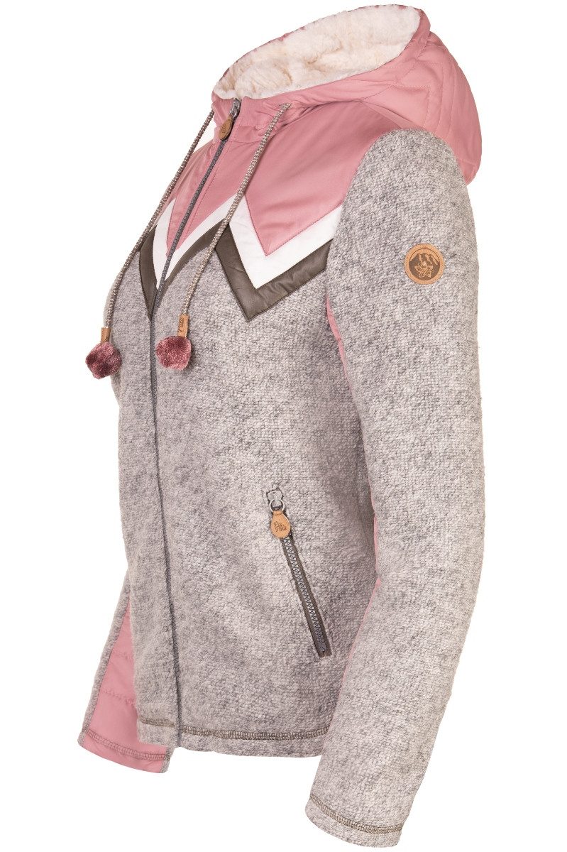 Piz Palü Outdoorjacke Outdoorjacke Damen - BRENNBERG - stein/rosa