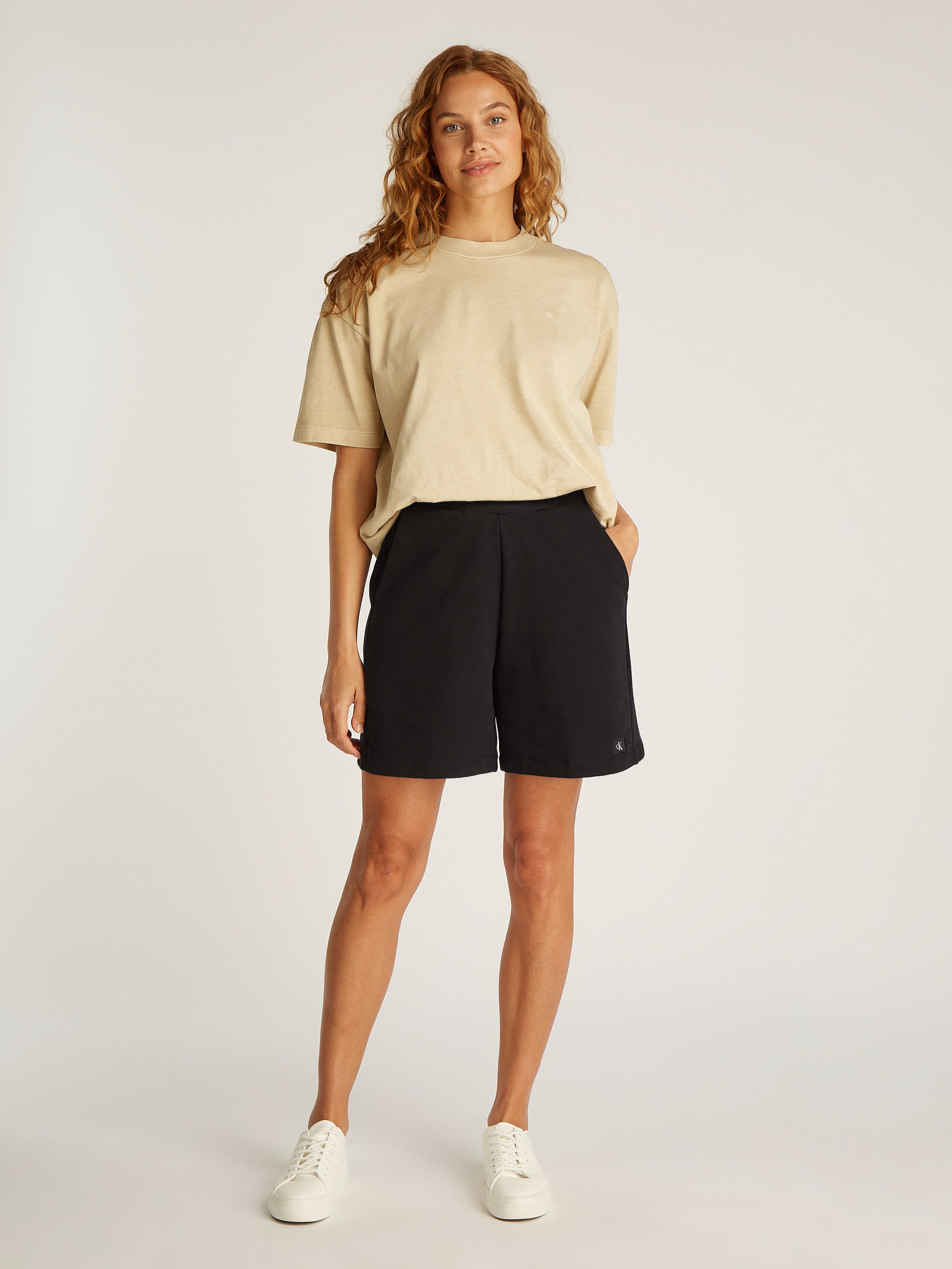 Calvin Klein Jeans Sweatshorts WOVEN LABEL SHORTS mit Logo